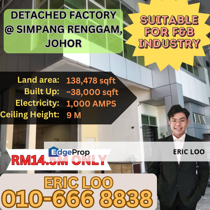 Simpang Renggam Industrial Park, Kulai, Johor Detached Warehouse, Johor, Kluang