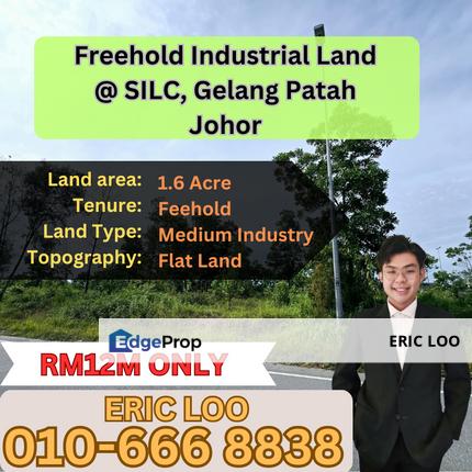 SILC Freehold Industrial Land, Nusajaya, Gelang Patah, 1.6 Acres, Johor, Johor Bahru