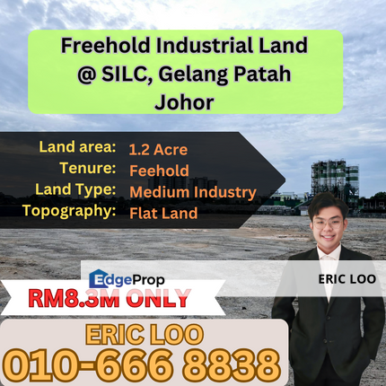 SILC Freehold Industrial Land, Nusajaya, Gelang Patah, 1.2 Acres, Johor, Johor Bahru