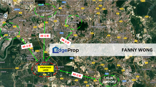 FREEHOLD Industrial zoning Land with High Visibility at Jalan Klang Banting, Jenjarom, Banting, Kuala Langat, Klang, Selangor, Banting
