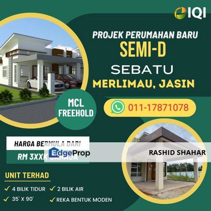 Semi D @ Taman Sebatu Perdana, Melaka, Merlimau