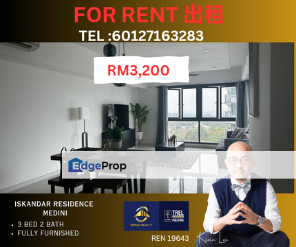 Iskandar Residence Medini fully Furnished Apartment for RENT, Johor, Nusajaya