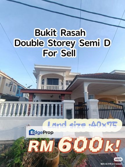 Bukit Rasah Double Storey Semi D For Sell, Negeri Sembilan, Seremban