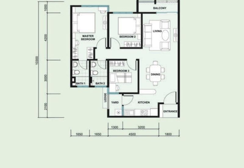 Kalista 2 3bed 2bath partially furnishd for sale 