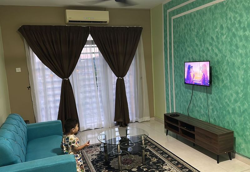 Garden Villa@ Senawang 3bed 2bath Fully Furnished For Rent