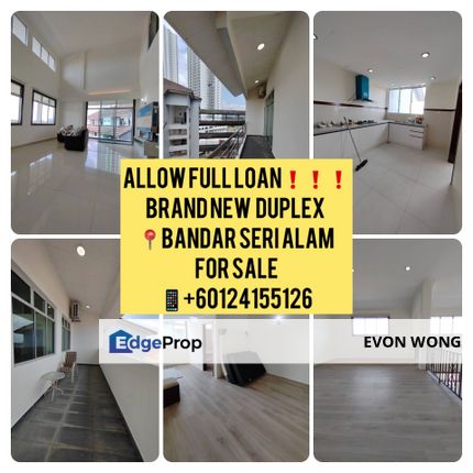 Allow Full loan ❗️ BRAND NEW DUPLEX @ Bandar Seri Alam ➡️ FOR SALE , Johor, Masai