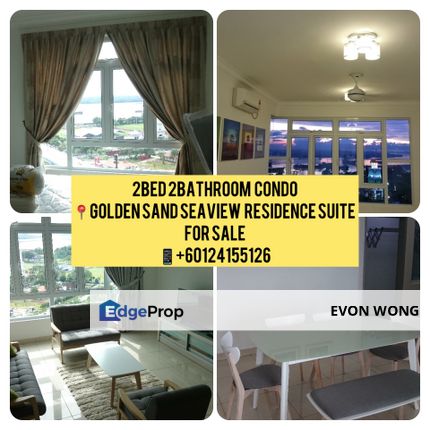 2Bedroom 2Bathroom + Fully Furnished @ Golden Sand SeaView Residence suite ➡️ FOR SALE , Johor, Johor Bahru