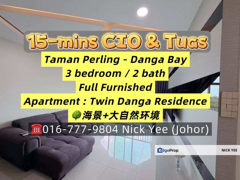Danga bay Taman Laguna 3 bed Apartment For rent, Johor, Johor Bahru