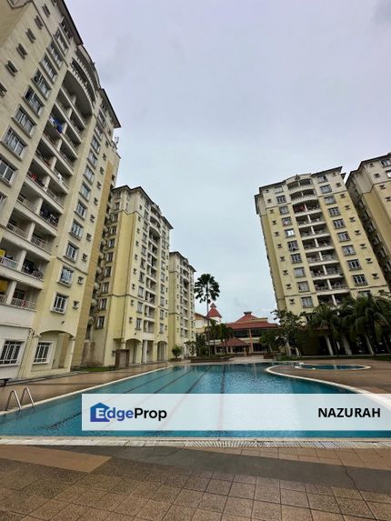 Corner Unit Apartment Desaria Villa, Puchong ✅BOOKING 1K ✅FULL LOAN ✅FREEHOLD  ✅BIG UNIT ✅PARTIAL FURNISHED ✅CABINET KITCHEN✅ BALCONY ✅SWIMMING POOL, Selangor, Puchong South