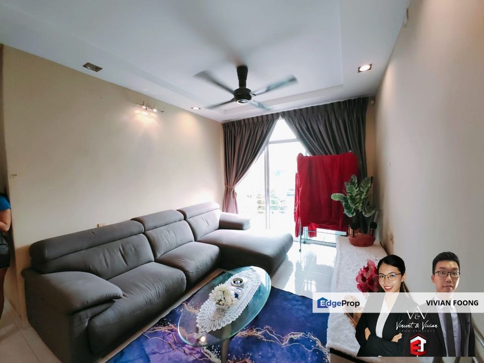 Kings Heights Apartment, Ipoh, Perak apartment balcony gated and guarded for sale, Perak, Ipoh