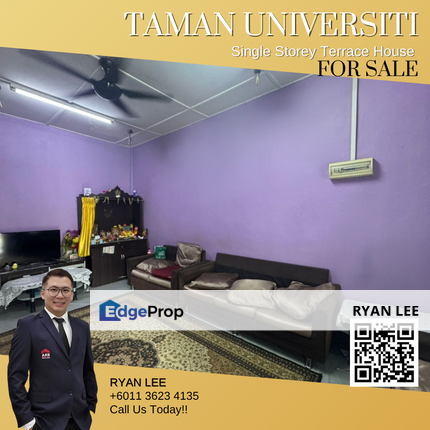Taman Universiti, Skudai Single Storey Terrace For Sale, Johor, Skudai