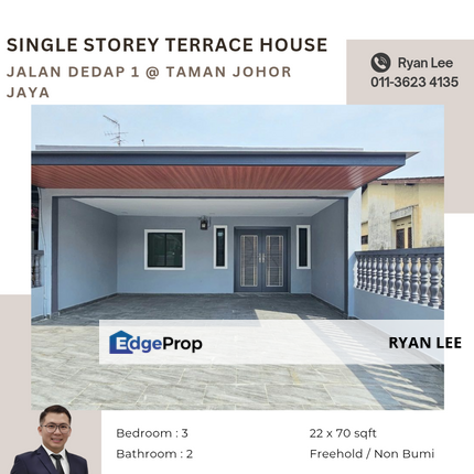 Jalan Dedap 1 @ Taman Johor Jaya, Johor, Johor Bahru
