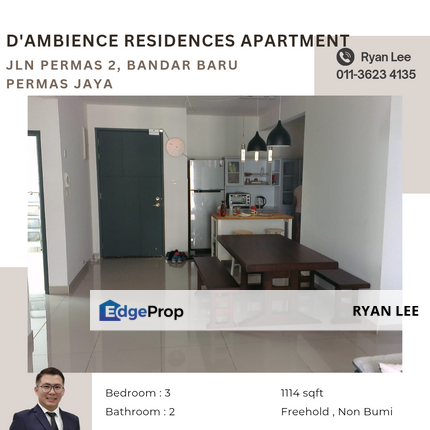 D'ambience Residences Apartment, Johor, Permas Jaya/Senibong