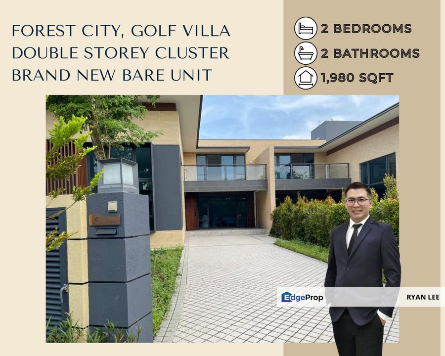 Forest City, Golf Villa - Double Storeys Cluster House, Johor, Gelang Patah