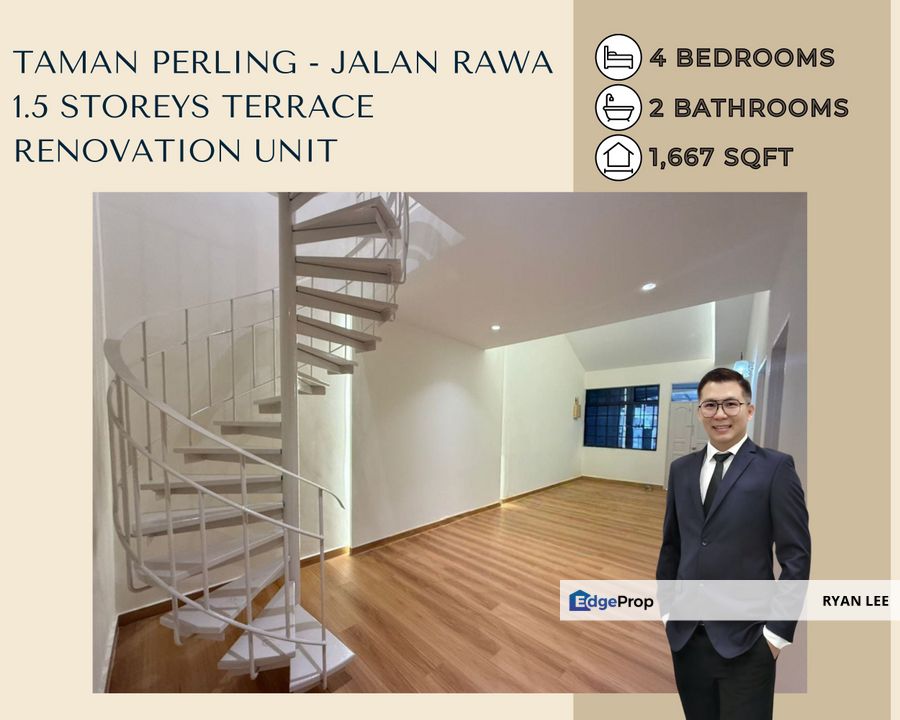 Taman Perling, Jalan Rawa 18 - 1.5 Storey Terrace House, Johor, Johor Bahru