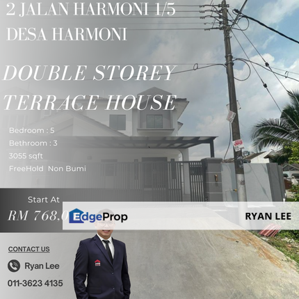 2 Jalan Harmoni 1/5 @ Desa Harmoni, Johor, Masai