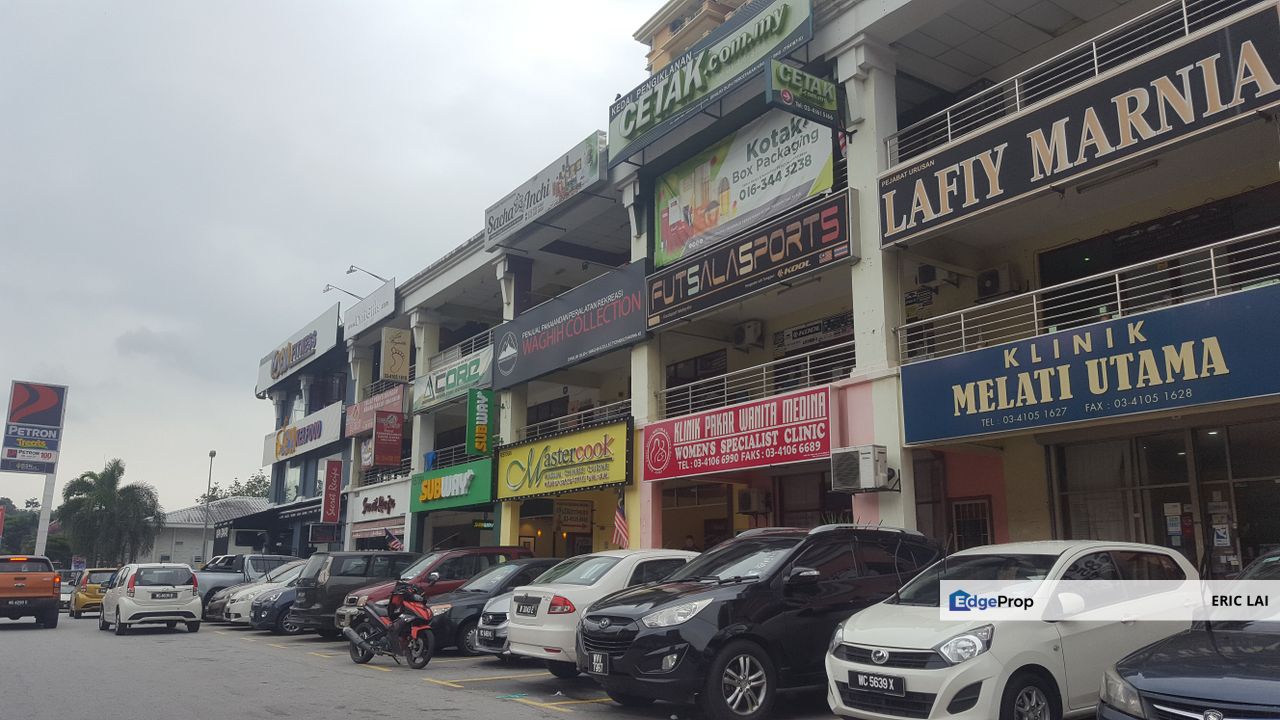 Melati Utama Shop-Office with lift. Facing main road / KL East Mall. Good for Investment, Kuala Lumpur, Setapak