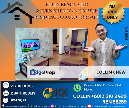 ONG KIM WEE RESIDENCE FULLY RENOVATED AND FURNISHED CONDOMINIUM FOR SALE, Melaka, Melaka Tengah