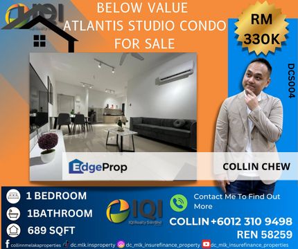  ATLANTIS BELOW BANK VALUE CONDOMINIUM FOR SALE, Melaka, Melaka Tengah