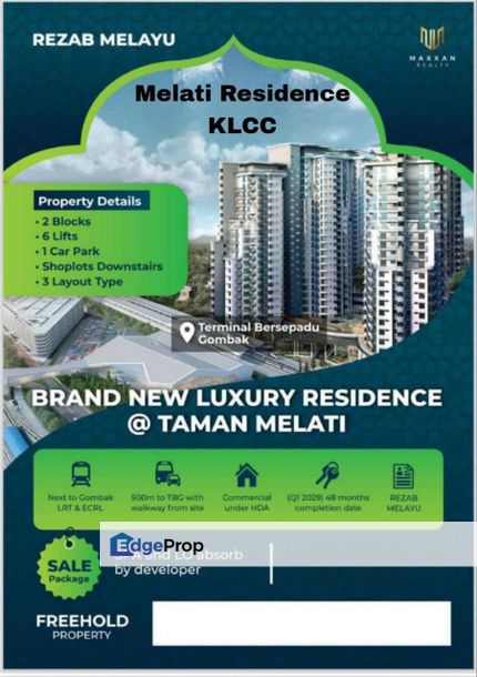 Melati Residence East Gombak (Sebelah KL East Mall) 🔥Starting RM250K!, Kuala Lumpur, Setapak