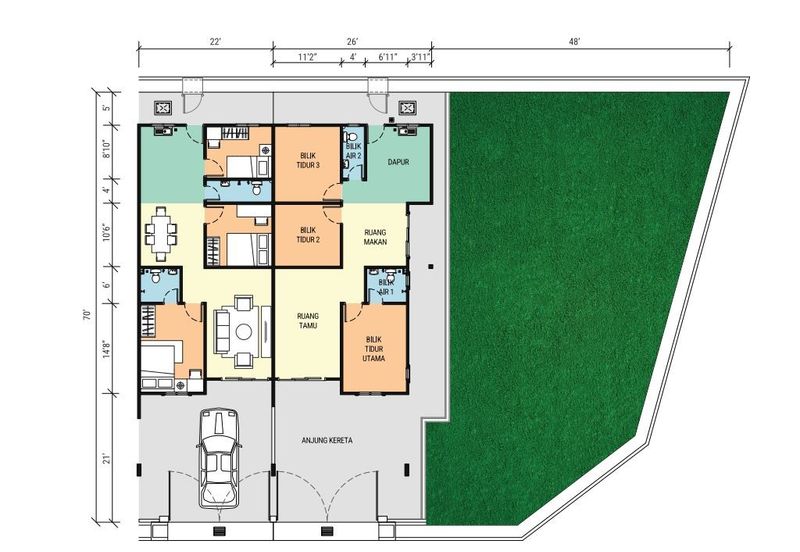 GAMBANG, KUANTAN TERES  1 TINGKAT