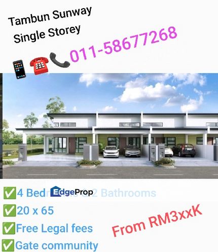 Tambun Sunway Newly Launched  Single Storey Terrace House, Perak, Hilir Perak