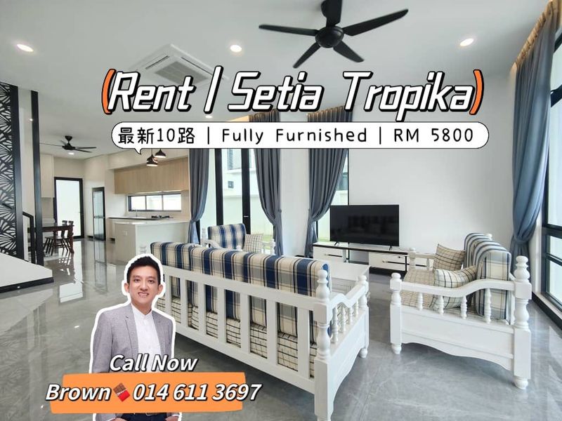 ☀️ Setia Tropika 最新一区半独立🔥精美全新全家具 FULLY FURNISHED🔥☀️, Johor, Johor Bahru