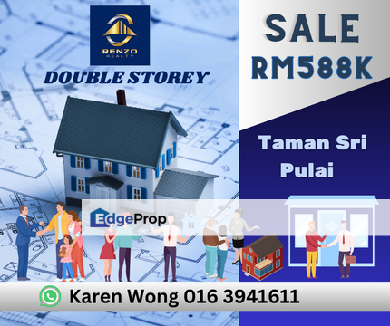 Taman Sri Pulai Double Storey Terrace House For Sale, Johor, Skudai