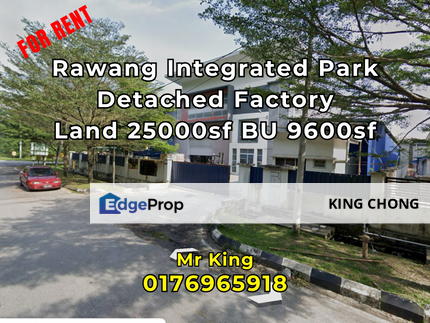 Rawang Integrated Industrial 1.5 Storey Detached Factory 独立厂房空间大, Selangor, Rawang