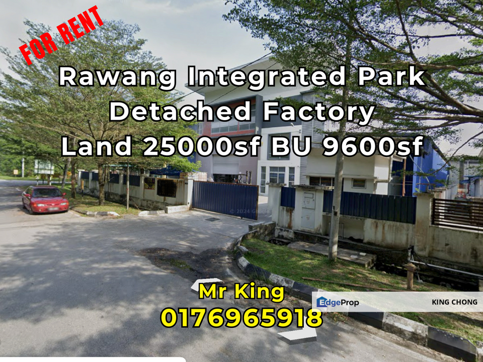 Rawang Integrated Industrial 1.5 Storey Detached Factory 独立厂房空间大, Selangor, Rawang