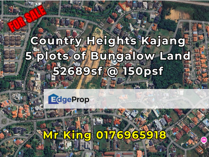 Country Heights Kajang 5 plots of Bungalow Land  , Selangor, Country Heights