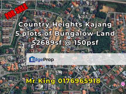 5 plots of Bungalow Land at Country Heights Kajang , Selangor, Country Heights