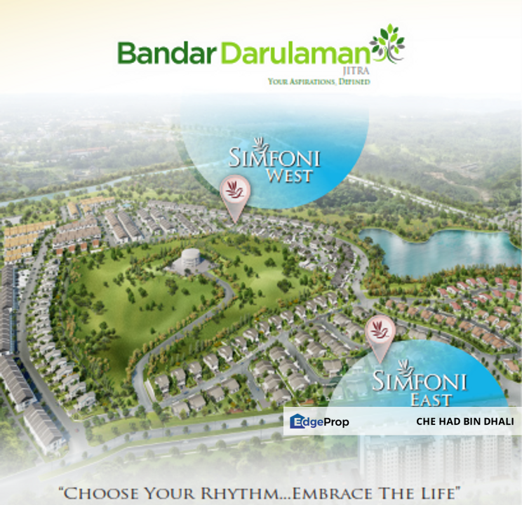 SIMFONI WEST (ANGGUN) Bandar Darulaman, Jitra Rumah Baru Pemaju Banglo Setingkat Untuk Dijual, Kedah, Jitra
