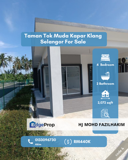 Taman Tok Muda Kapar Selangor For Sale, Selangor, Kapar 