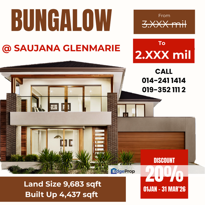 BUNGALOW @ Saujana Glenmarie DISCOUNT 20%, Selangor, Shah Alam