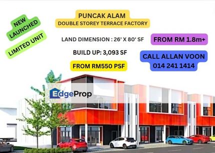 BEST FACTORY INVESTMENT IN PUNCAK ALAM, Selangor, Bandar Puncak Alam