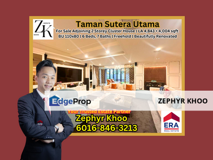 Taman Sutera Utama 2 Adjoining Units, 2 Double Storey Cluster House For Sale, Johor, Skudai