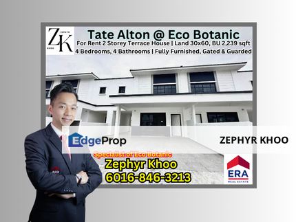 The Tate Alton @ Eco Botanic  2 Storey Terrace House For Rent, Johor, Nusajaya