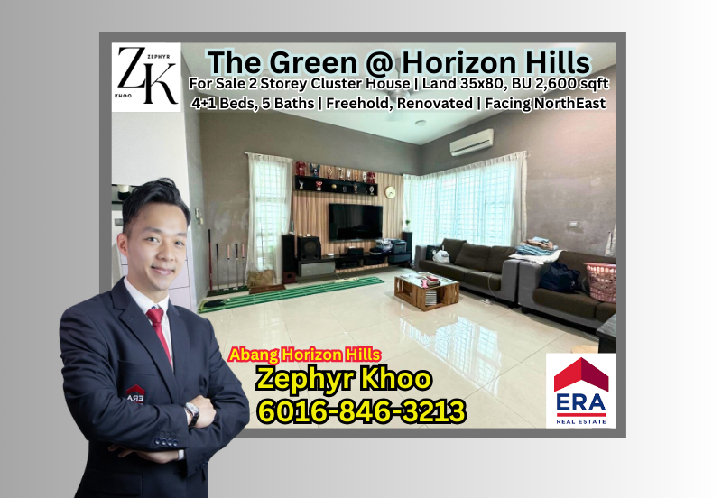 The Green @ Horizon Hills - Double Storey Cluster House For Sale Now!