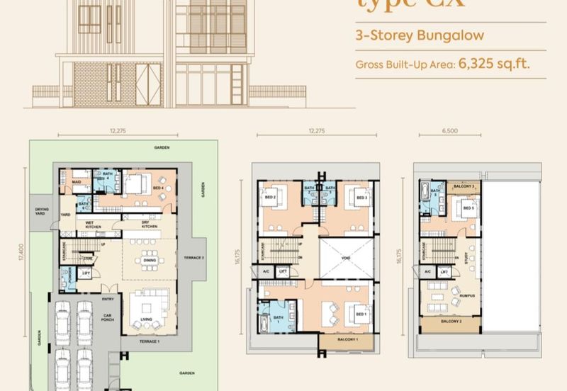 The Woodlands @ Horizon Hills - 3 Storey Corner Bungalow with Lift For Rent