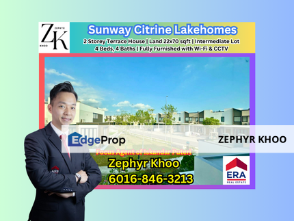 Sunway Citrine Lakehomes @ Sunway Iskandar - Double Storey Terrace House with Garden, Johor, 