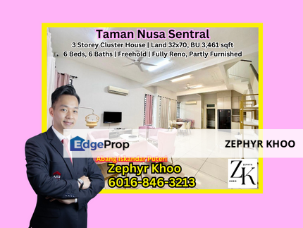 Taman Nusa Sentral @ Iskandar Puteri 3 Storey Cluster House For Sale, Johor, Nusajaya