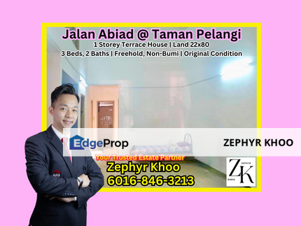 Jalan Abiad @ Taman Pelangi, Johor Bahru Single Storey Terrace House For Sale, Johor, Johor Bahru