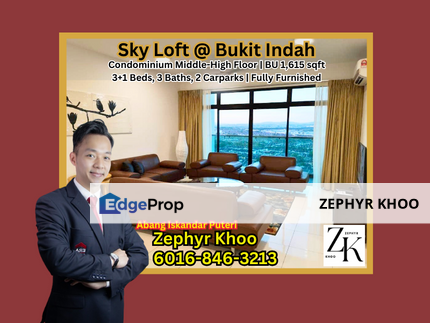 Sky Loft @ Bukit Indah Condominium Fully Furnished For Rent, Johor, Johor Bahru