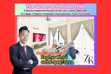  The Green @ Horizon Hills Double Storey Superlink House Corner Lot For Sale Now!