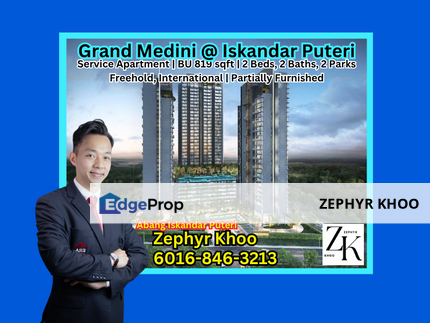 Grand Medini @ Iskandar Puteri Service Apartment For Sale, Johor, Nusajaya