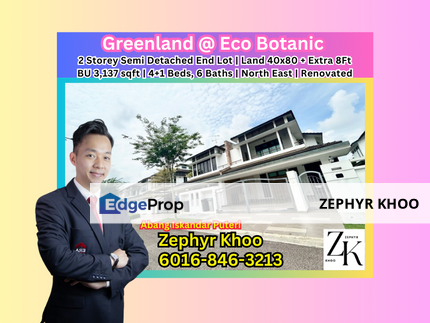 Greenland @ Eco Botanic  2 Storey Semi Detached House For Sale, Johor, Nusajaya