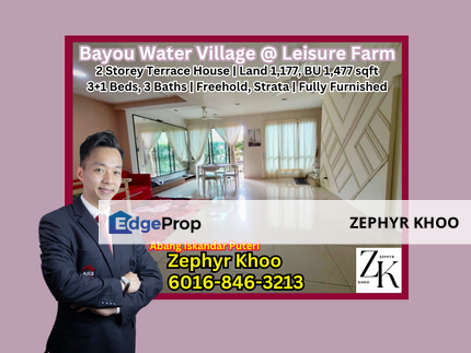 Bayou Water Village @ Leisure Farm 2 Storey Terrace House For Sale, Johor, Gelang Patah