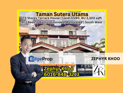 Taman Sutera Utama Jalan Sutera Pulai 2/X 2.5 Storey Terrace House For Sale, Johor, Skudai