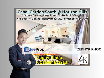 Canal Garden South @ Horizon Hills 2 Storey Cluster House High Land For Sale, Johor, 